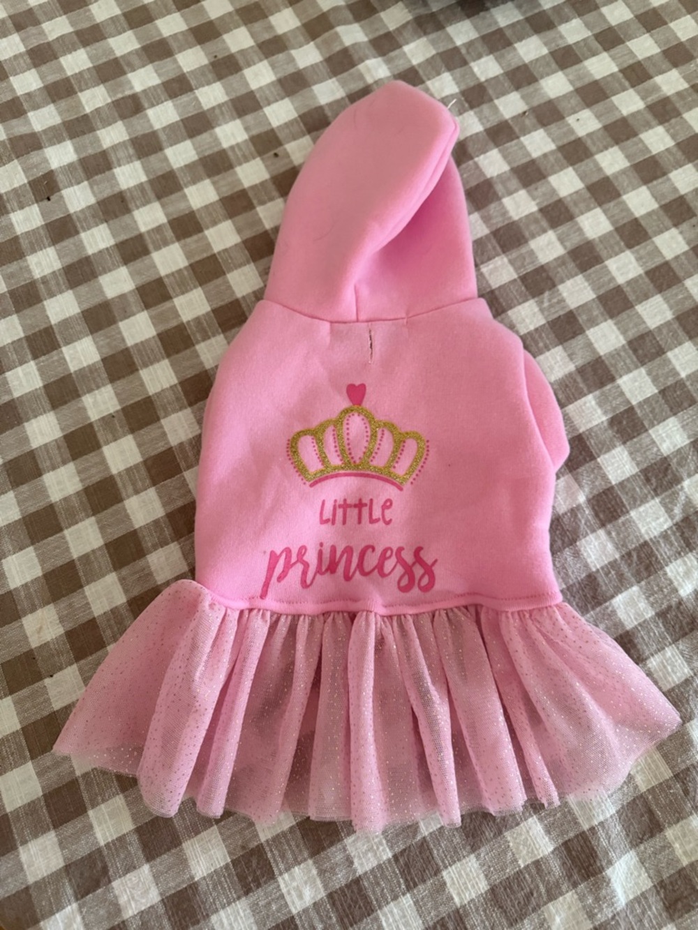 Little Princess Pink Hooded Dog Dress Hoodie